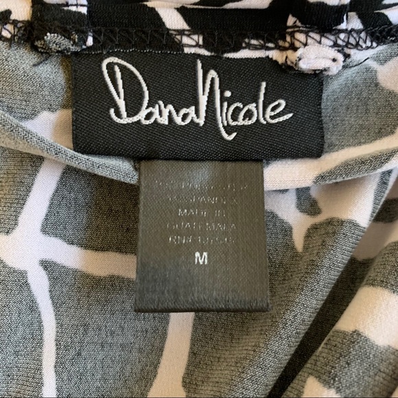 Diana Nicole Black & White Animal Print Blouse | M - Picture 2 of 6